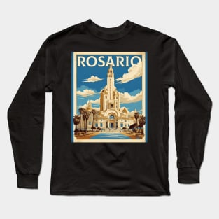 Rosario Argentina Vintage Tourism Poster Long Sleeve T-Shirt